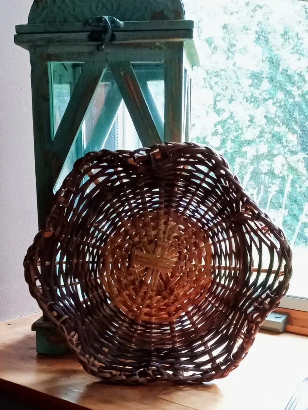 2 Unique Vintage Baskets Home Decor Cottagecore Shabby Chic Rustic Farmhouse